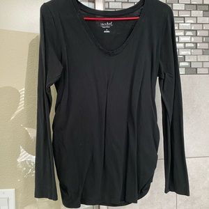 Isabel Maternity Long Sleeve Black shirt